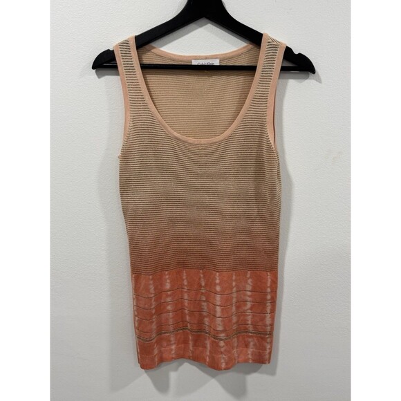 Calvin Klein Cardigan And Top Set Colorful Pink Lightweight Front Layering - Picture 2 of 6